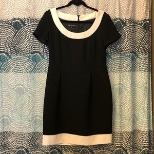 Jones New York Black and White Dress